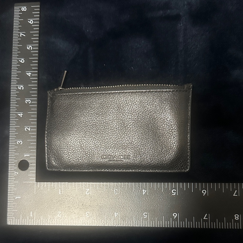 Coach Black Leather Zip Pouch wallet